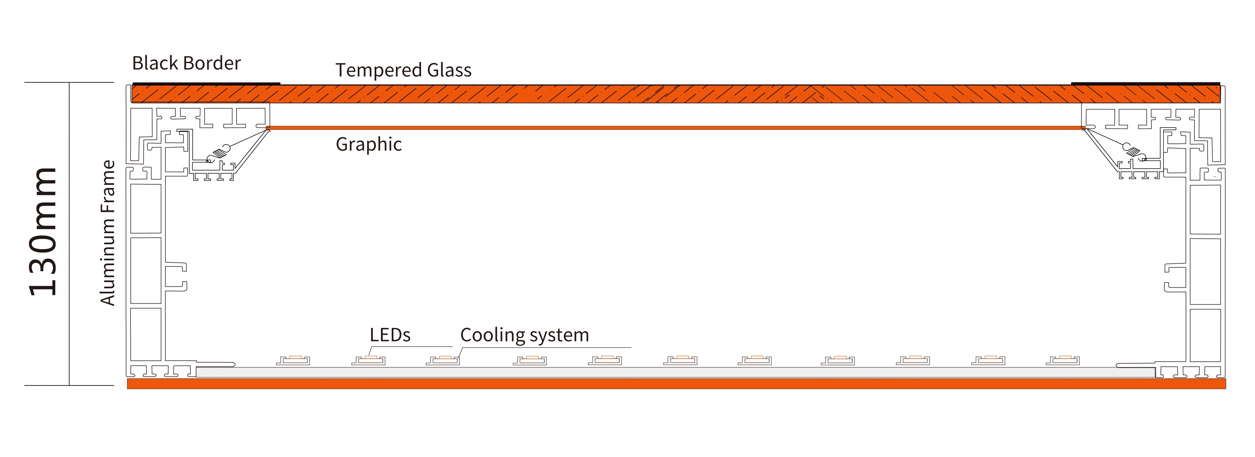 LED Tempered Glass Light Box-130100