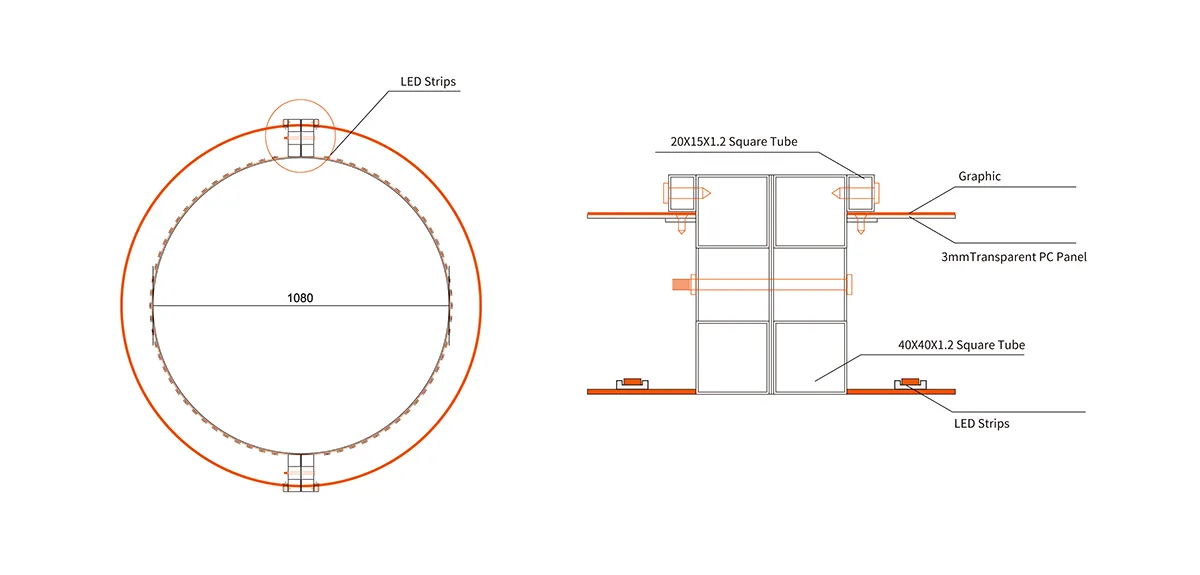 Structure-LED Column Light Box