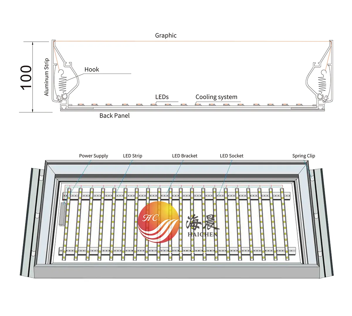 Structure-LED Snap-on Fabric Light Box-10000
