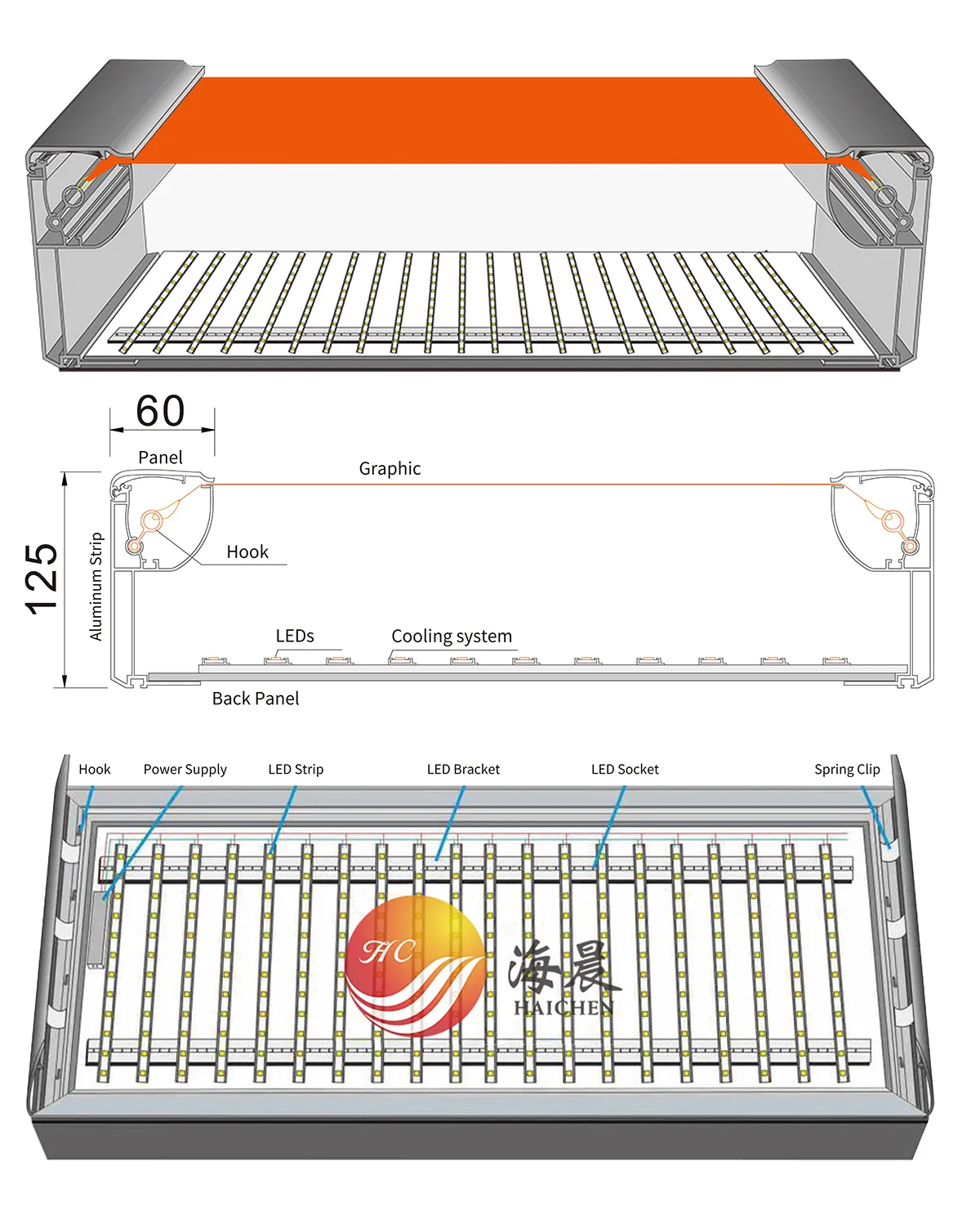 Structure-LED Snap-on Fabric Light Box-12560